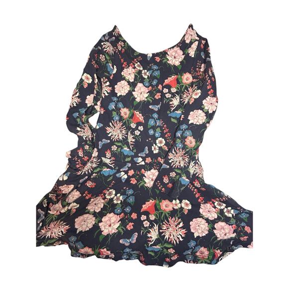Tea Collection Grey and pink floral Dress size 6 - Picture 1 of 3